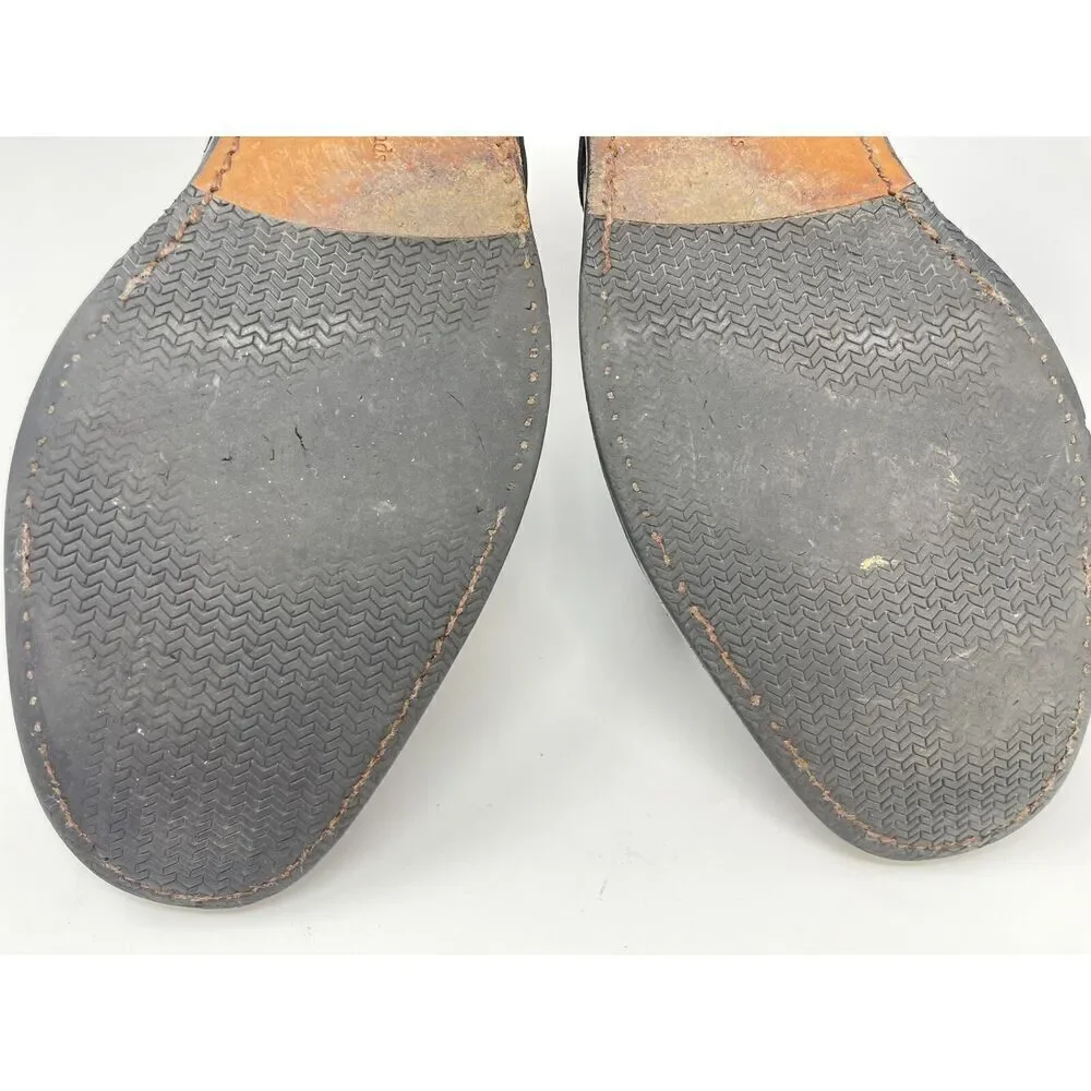 Allen Edmonds First 1st Avenue Black Laced Boots Cap Toe Combo Sole Size 11.5 D